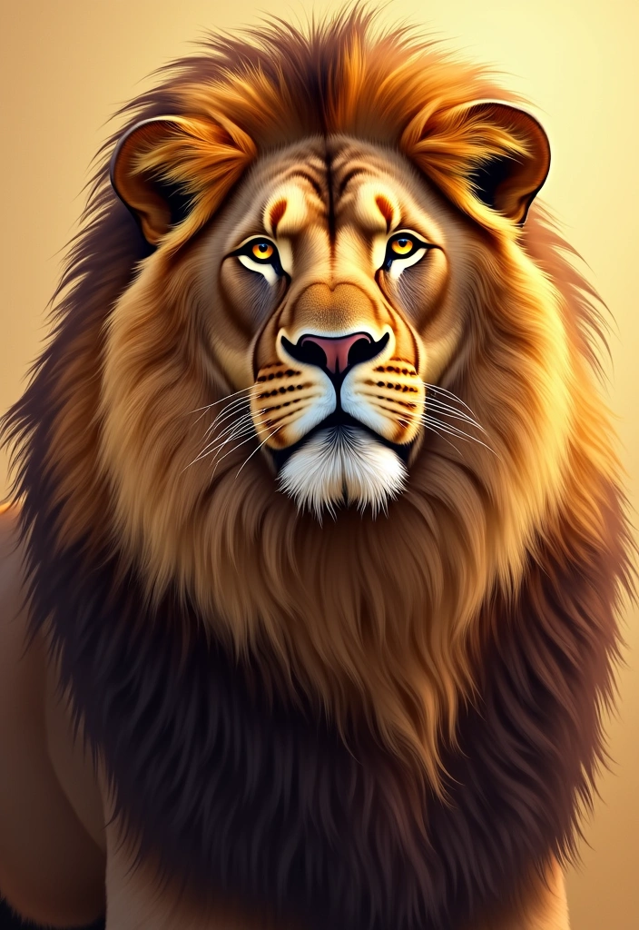 10 Stunning Big Cats Art Pieces That Will Take Your Breath Away! - 3. The Fierce Gaze of a Lion