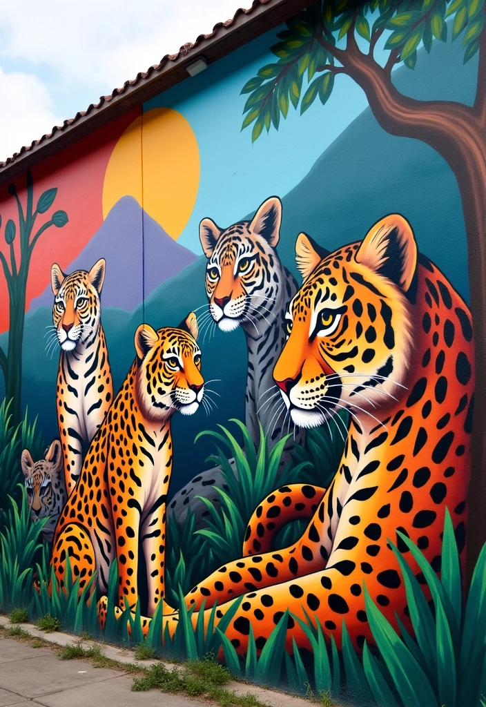 10 Stunning Big Cats Art Pieces That Will Take Your Breath Away! - 10. Collaborative Wildlife Art Projects