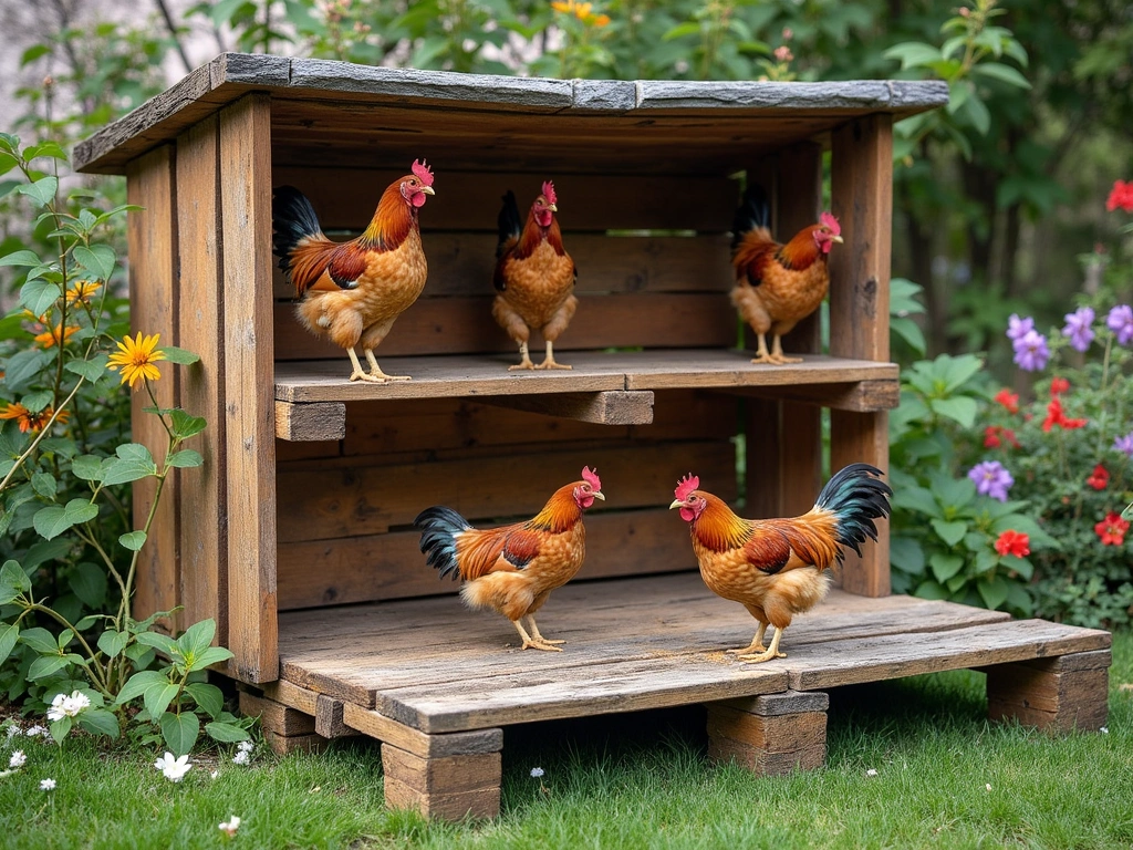 10 Amazing Chicken Perches That Will Make Your Hens Happy (You Won't Believe #5!) - 4. DIY Pallet Perch