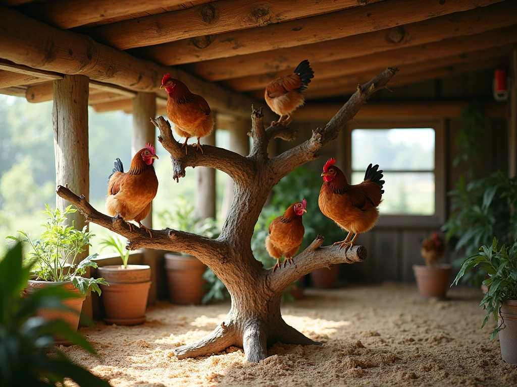 10 Amazing Chicken Perches That Will Make Your Hens Happy (You Won't Believe #5!) - 8. The Natural Branch Perch