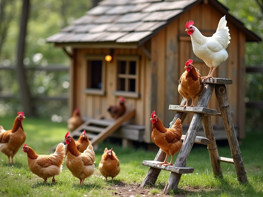 10 Amazing Chicken Perches That Will Make Your Hens Happy (You Won't Believe #5!) - 2. Elevated Ladder Perch